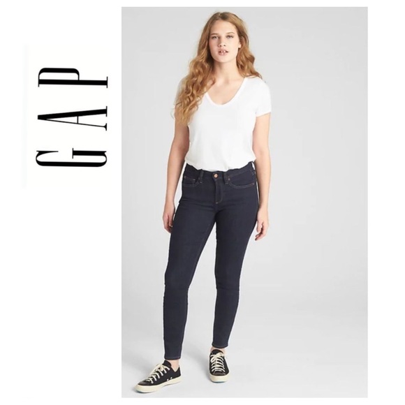 GAP Curvy True Skinny Jeans Dark Wash Like New 27 - Picture 2 of 9